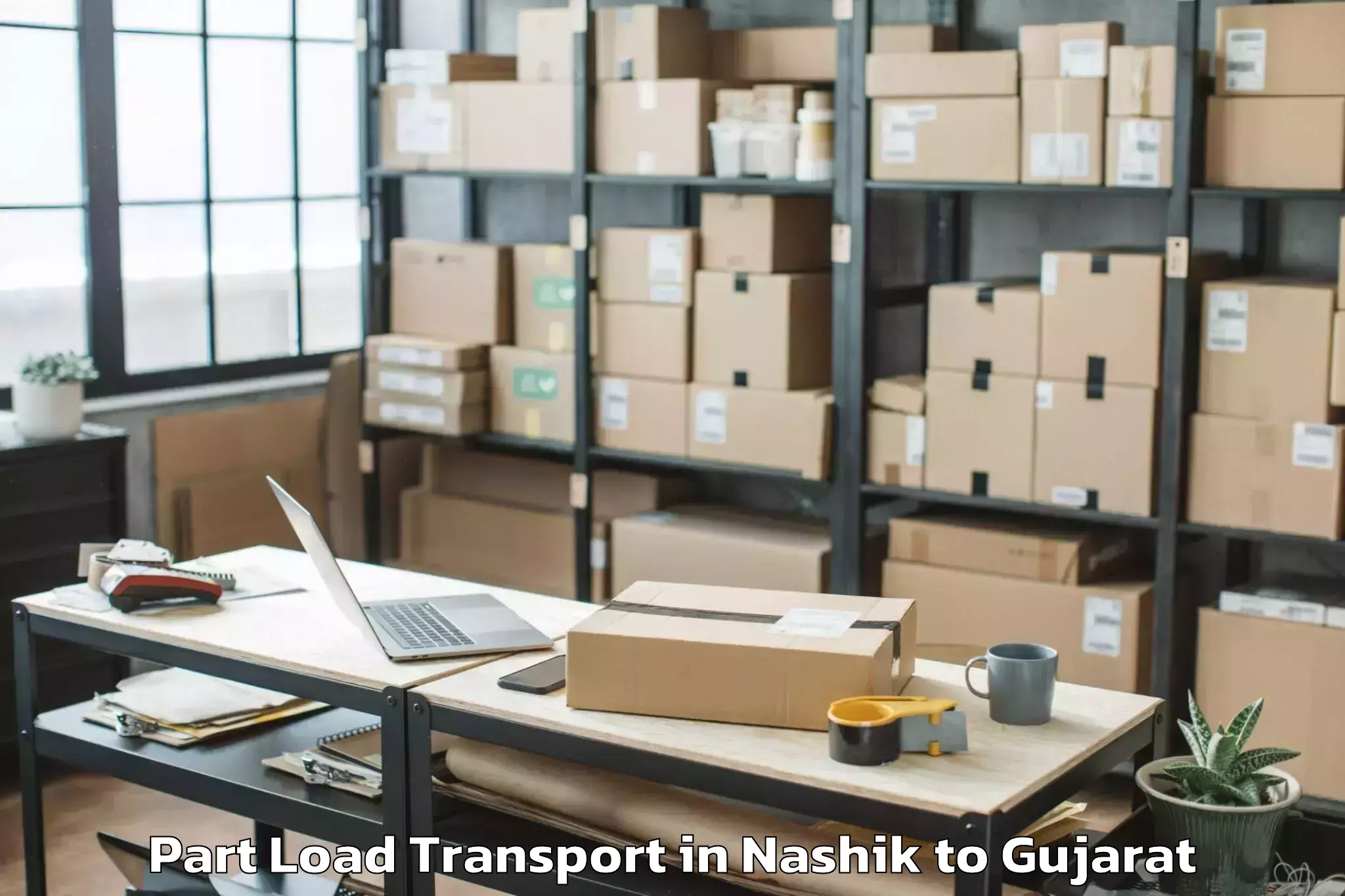 Professional Nashik to Hazira Port Part Load Transport